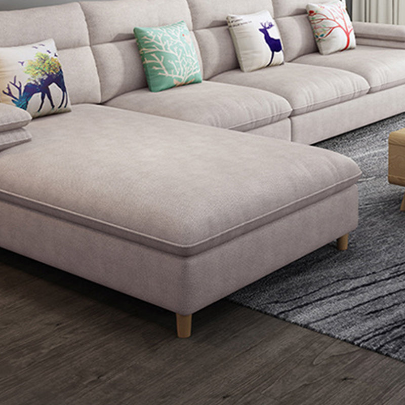 40.94 " H Pillow Top Arm Cotton Blend Sofa & Chaise for Living Room Clearhalo 'furn' 'furn_sectionals' 'Furniture' 'Living Room Furniture' 'Sectionals' 6159777