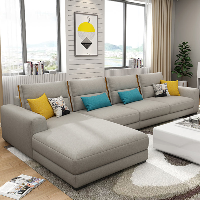 Divano e chaise del braccio quadrato di miscela di cotone scandinavo per soggiorno