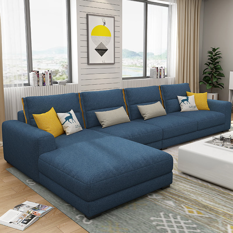 Divano e chaise del braccio quadrato di miscela di cotone scandinavo per soggiorno