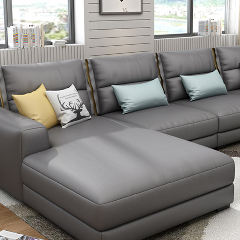 Divano e chaise del braccio quadrato di miscela di cotone scandinavo per soggiorno