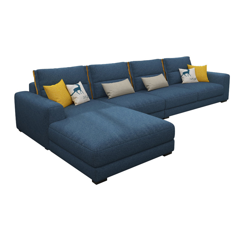 Divano e chaise del braccio quadrato di miscela di cotone scandinavo per soggiorno