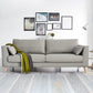 Contemporary Faux Leather Square Arm Sofa Cushions Standard Sofa