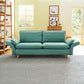 Contemporary Square Arm Cushions Sofa Fabric Standard Settee