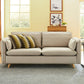 Contemporary Square Arm Cushions Sofa Fabric Standard Settee