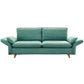 Contemporary Square Arm Cushions Sofa Fabric Standard Settee