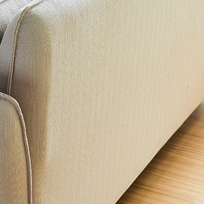 Contemporary Square Arm Cushions Sofa Fabric Standard Settee