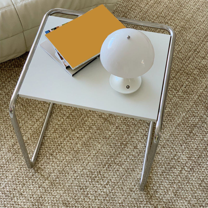 17.7 "W Moderia C Side Glass Rectangular/Madera de madera Topil final