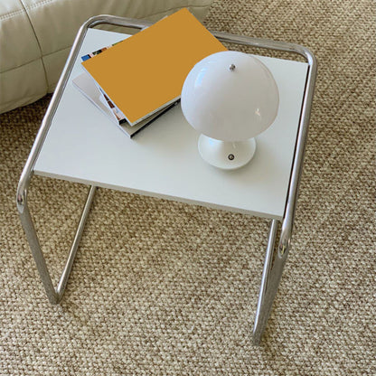 17.7 "W Moderia C Side Glass Rectangular/Madera de madera Topil final