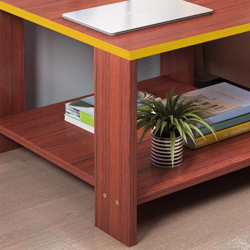 Square Wood 4 Legs End Table Shelf Included Sofa Accent Side Table Clearhalo 'Coffee & Accent Tables' 'End & Side Tables' 'end_side_tables' 'furn' 'furn_end_side_tables' 'Furniture' 'Living Room Furniture' 6159974