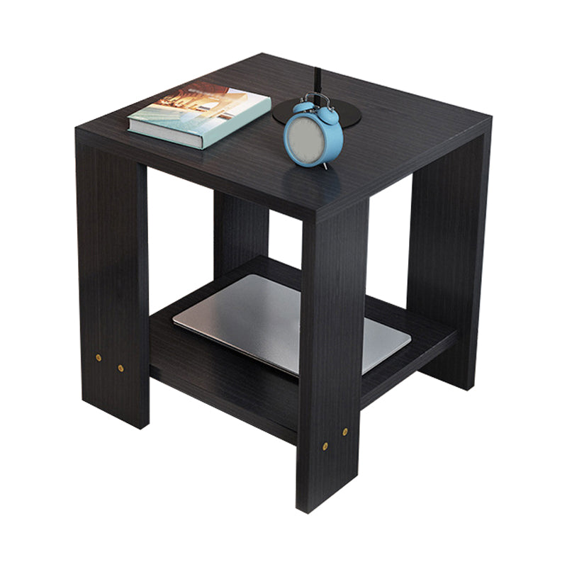 Square Wood 4 Legs End Table Shelf Included Sofa Accent Side Table Clearhalo 'Coffee & Accent Tables' 'End & Side Tables' 'end_side_tables' 'furn' 'furn_end_side_tables' 'Furniture' 'Living Room Furniture' 6159980