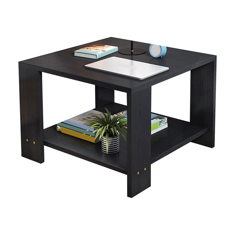 Square Wood 4 Legs End Table Shelf Included Sofa Accent Side Table Clearhalo 'Coffee & Accent Tables' 'End & Side Tables' 'end_side_tables' 'furn' 'furn_end_side_tables' 'Furniture' 'Living Room Furniture' 6159982