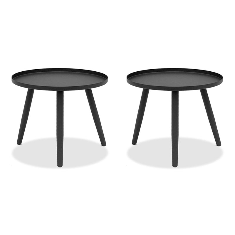 Metal Round 3 Legs End Table Minimalist Tray Top Accent Side Table