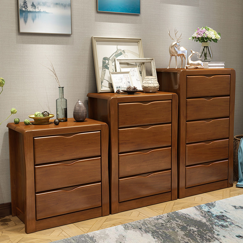 Modern houten accentkast uit het midden van de eeuw met ladekast