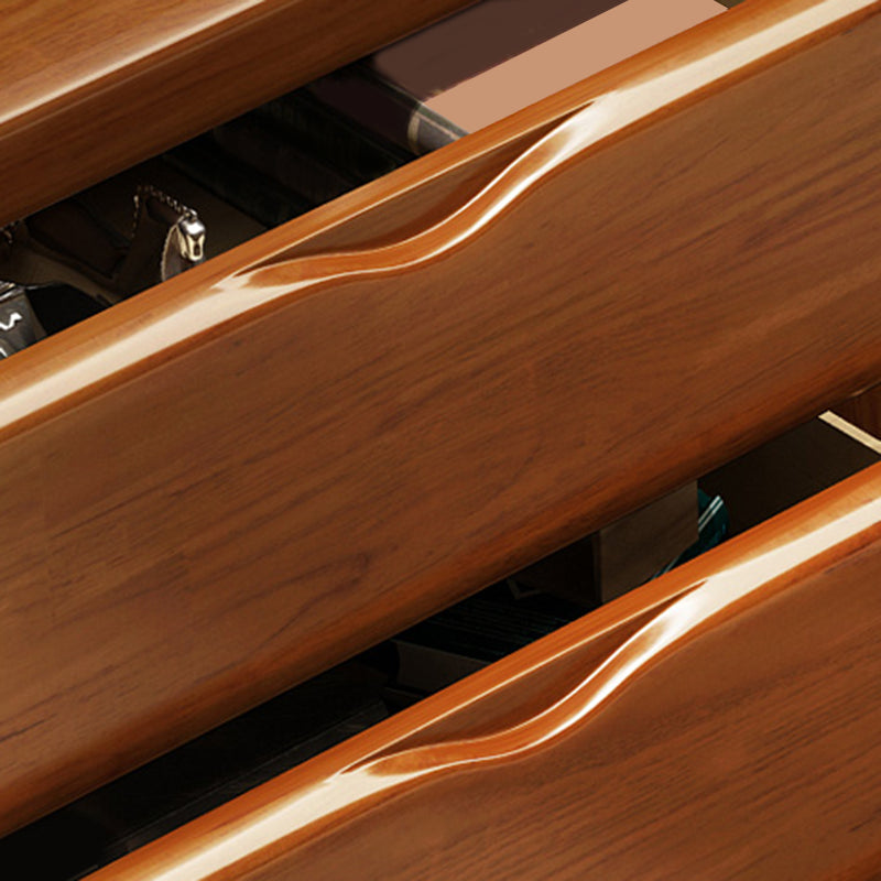 Modern houten accentkast uit het midden van de eeuw met ladekast