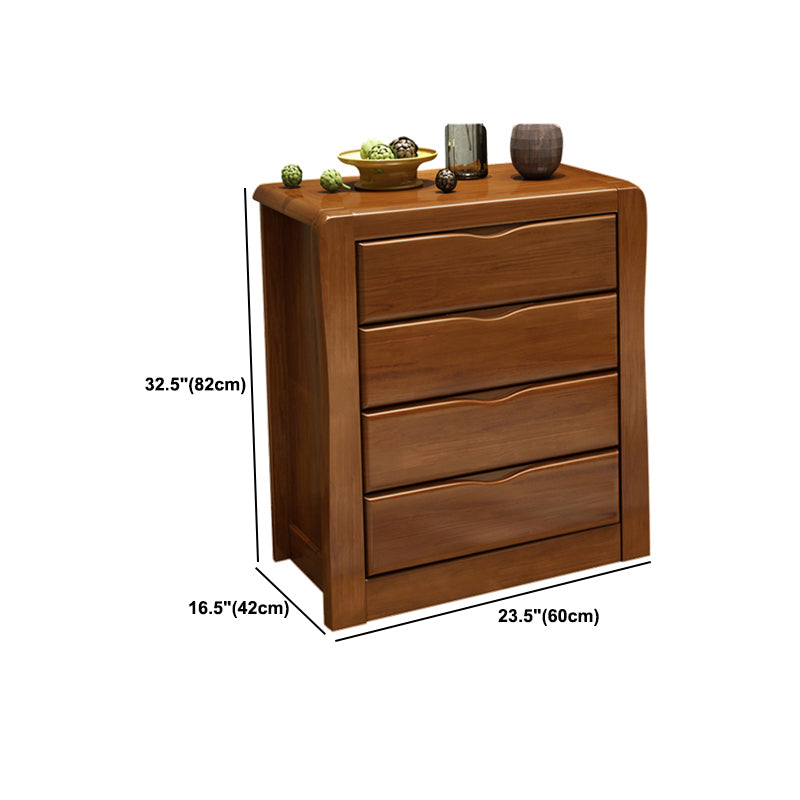 Modern houten accentkast uit het midden van de eeuw met ladekast