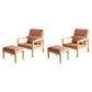 Linen Arm Chair 28.34" Wide Solid Wood Frame Chair for Bedroom Orange 2 Piece Set Natural Wood Clearhalo 'Accent Chairs' 'accent_chairs' 'Chairs & Seating' 'furn' 'furn_accent_chairs' 'Furniture' 'Living Room Furniture' 6160177