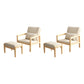 Linen Arm Chair 28.34" Wide Solid Wood Frame Chair for Bedroom Beige 2 Piece Set Natural Wood Clearhalo 'Accent Chairs' 'accent_chairs' 'Chairs & Seating' 'furn' 'furn_accent_chairs' 'Furniture' 'Living Room Furniture' 6160180