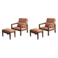 Linen Arm Chair 28.34" Wide Solid Wood Frame Chair for Bedroom Orange 2 Piece Set Walnut Clearhalo 'Accent Chairs' 'accent_chairs' 'Chairs & Seating' 'furn' 'furn_accent_chairs' 'Furniture' 'Living Room Furniture' 6160184