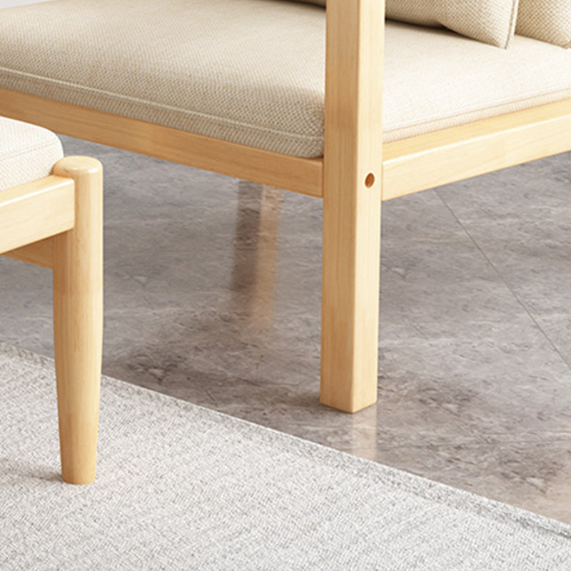 Linen Arm Chair 28.34" Wide Solid Wood Frame Chair for Bedroom Clearhalo 'Accent Chairs' 'accent_chairs' 'Chairs & Seating' 'furn' 'furn_accent_chairs' 'Furniture' 'Living Room Furniture' 6160185