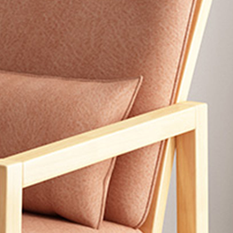 Linen Arm Chair 28.34" Wide Solid Wood Frame Chair for Bedroom Clearhalo 'Accent Chairs' 'accent_chairs' 'Chairs & Seating' 'furn' 'furn_accent_chairs' 'Furniture' 'Living Room Furniture' 6160187