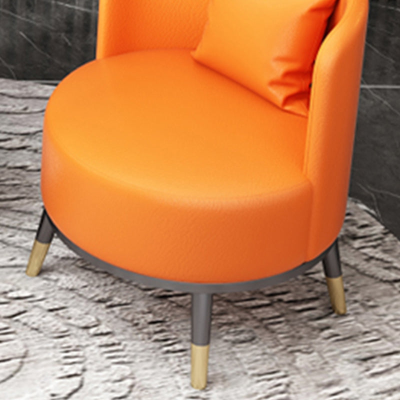 Faux Leather Armless Chair 21.65" Wide Chair with Basic Four Leg Clearhalo 'Accent Chairs' 'accent_chairs' 'Chairs & Seating' 'furn' 'furn_accent_chairs' 'Furniture' 'Living Room Furniture' 6160209