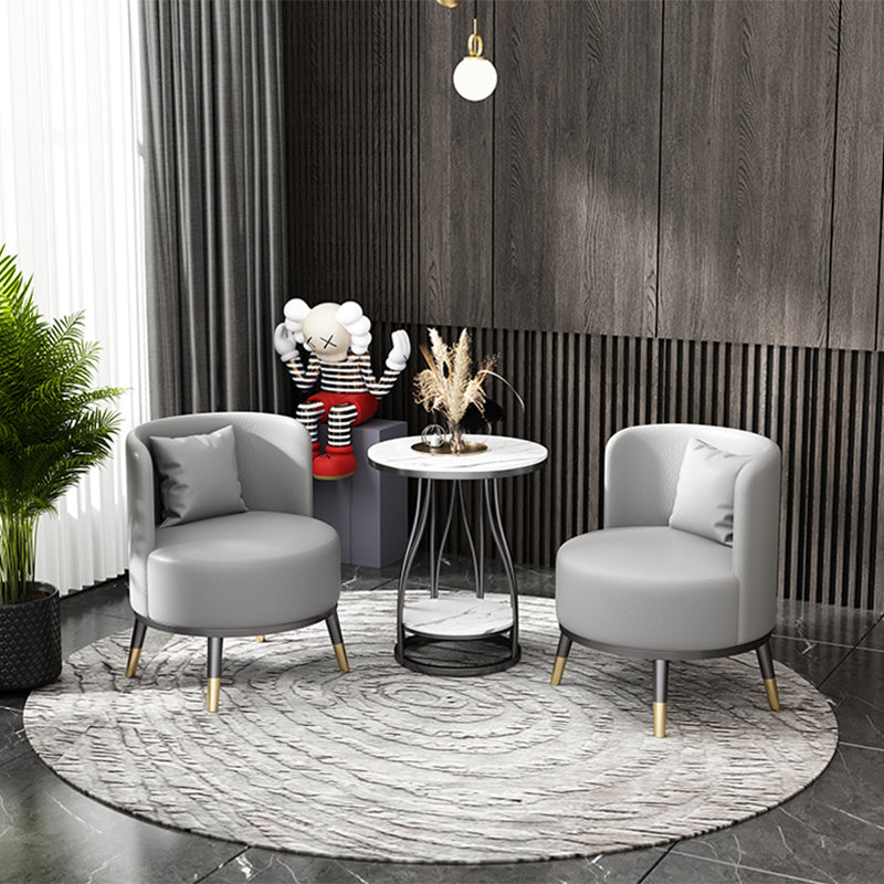 Faux Leather Armless Chair 21.65" Wide Chair with Basic Four Leg Clearhalo 'Accent Chairs' 'accent_chairs' 'Chairs & Seating' 'furn' 'furn_accent_chairs' 'Furniture' 'Living Room Furniture' 6160214