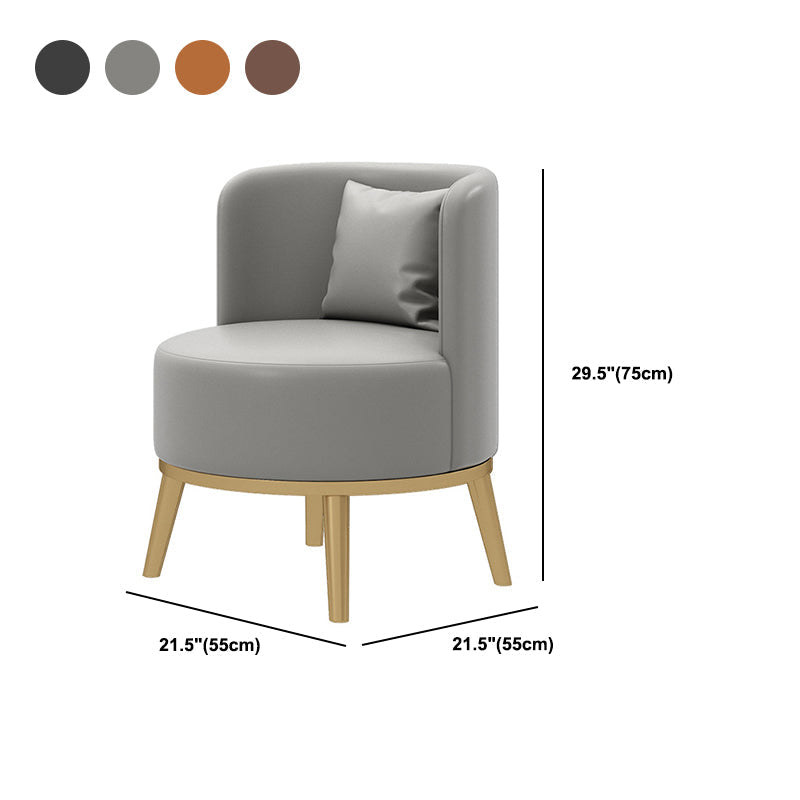 Faux Leather Armless Chair 21.65" Wide Chair with Basic Four Leg Clearhalo 'Accent Chairs' 'accent_chairs' 'Chairs & Seating' 'furn' 'furn_accent_chairs' 'Furniture' 'Living Room Furniture' 6160217