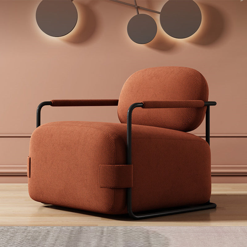 26.77" Wide Metal Arm Chair Velvet Accent Armchair for Bedroom Clearhalo 'Accent Chairs' 'accent_chairs' 'Chairs & Seating' 'furn' 'furn_accent_chairs' 'Furniture' 'Living Room Furniture' 6160218