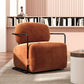 26.77" Wide Metal Arm Chair Velvet Accent Armchair for Bedroom Orange 1 Piece Clearhalo 'Accent Chairs' 'accent_chairs' 'Chairs & Seating' 'furn' 'furn_accent_chairs' 'Furniture' 'Living Room Furniture' 6160221