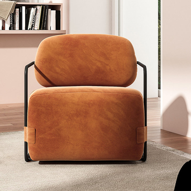 26.77" Wide Metal Arm Chair Velvet Accent Armchair for Bedroom Clearhalo 'Accent Chairs' 'accent_chairs' 'Chairs & Seating' 'furn' 'furn_accent_chairs' 'Furniture' 'Living Room Furniture' 6160222