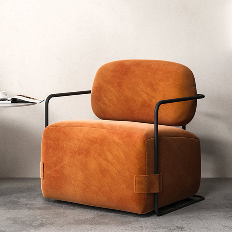 26.77" Wide Metal Arm Chair Velvet Accent Armchair for Bedroom Clearhalo 'Accent Chairs' 'accent_chairs' 'Chairs & Seating' 'furn' 'furn_accent_chairs' 'Furniture' 'Living Room Furniture' 6160230