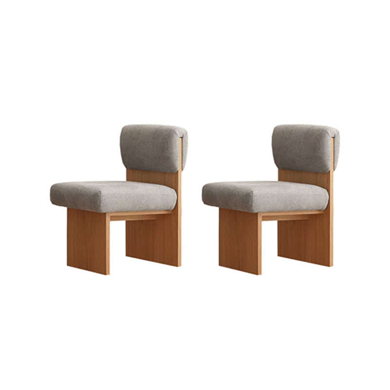 21.25" Wide Armless Chair Solid Wood Frame Chair for Bedroom Gray 2 Piece Set Natural Wood Clearhalo 'Accent Chairs' 'accent_chairs' 'Chairs & Seating' 'furn' 'furn_accent_chairs' 'Furniture' 'Living Room Furniture' 6160245