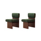 21.25" Wide Armless Chair Solid Wood Frame Chair for Bedroom Green 2 Piece Set Walnut Clearhalo 'Accent Chairs' 'accent_chairs' 'Chairs & Seating' 'furn' 'furn_accent_chairs' 'Furniture' 'Living Room Furniture' 6160246