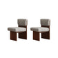 21.25" Wide Armless Chair Solid Wood Frame Chair for Bedroom Gray 2 Piece Set Walnut Clearhalo 'Accent Chairs' 'accent_chairs' 'Chairs & Seating' 'furn' 'furn_accent_chairs' 'Furniture' 'Living Room Furniture' 6160248