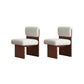 21.25" Wide Armless Chair Solid Wood Frame Chair for Bedroom White 2 Piece Set Walnut Clearhalo 'Accent Chairs' 'accent_chairs' 'Chairs & Seating' 'furn' 'furn_accent_chairs' 'Furniture' 'Living Room Furniture' 6160251