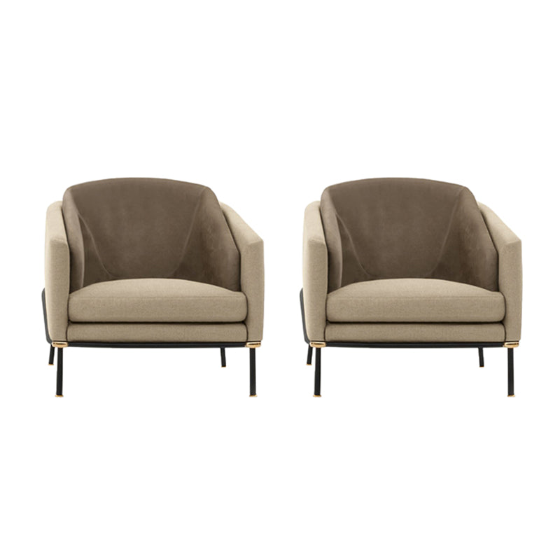 29.52" Wide Barrel Chair Arms Included Barrel Accent Chair with Basic Four Leg Khaki 2 Piece Set Clearhalo 'Accent Chairs' 'accent_chairs' 'Chairs & Seating' 'furn' 'furn_accent_chairs' 'Furniture' 'Living Room Furniture' 6160259