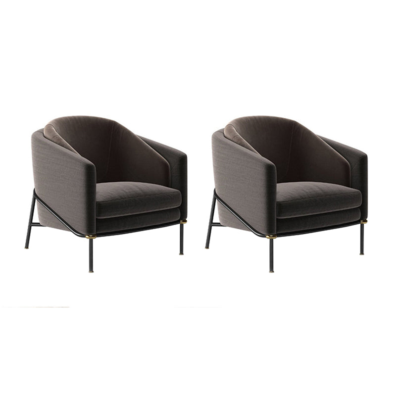 29.52" Wide Barrel Chair Arms Included Barrel Accent Chair with Basic Four Leg Grey 2 Piece Set Clearhalo 'Accent Chairs' 'accent_chairs' 'Chairs & Seating' 'furn' 'furn_accent_chairs' 'Furniture' 'Living Room Furniture' 6160260