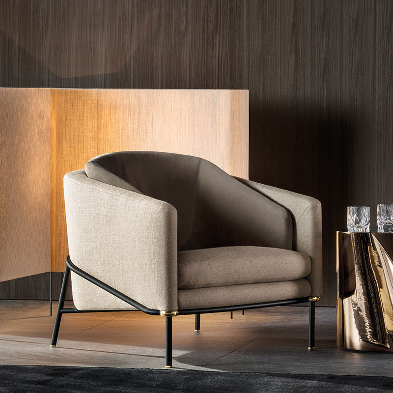 29.52" Wide Barrel Chair Arms Included Barrel Accent Chair with Basic Four Leg Clearhalo 'Accent Chairs' 'accent_chairs' 'Chairs & Seating' 'furn' 'furn_accent_chairs' 'Furniture' 'Living Room Furniture' 6160263