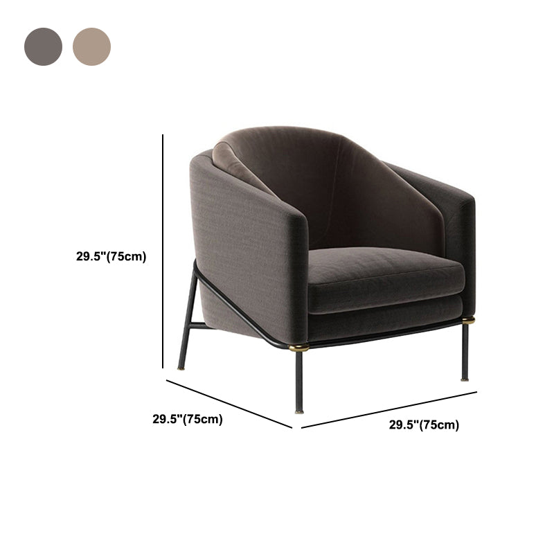 29.52" Wide Barrel Chair Arms Included Barrel Accent Chair with Basic Four Leg Clearhalo 'Accent Chairs' 'accent_chairs' 'Chairs & Seating' 'furn' 'furn_accent_chairs' 'Furniture' 'Living Room Furniture' 6160272