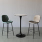 Industrial Faux Leather Bar Stool Patio Bar Stool with Metal Legs