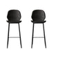 Industrial Faux Leather Bar Stool Patio Bar Stool with Metal Legs