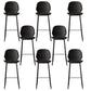 Industrial Faux Leather Bar Stool Patio Bar Stool with Metal Legs