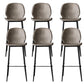 Industrial Faux Leather Bar Stool Patio Bar Stool with Metal Legs