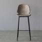 Industrial Faux Leather Bar Stool Patio Bar Stool with Metal Legs
