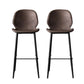 Industrial Faux Leather Bar Stool Patio Bar Stool with Metal Legs