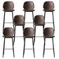 Industrial Faux Leather Bar Stool Patio Bar Stool with Metal Legs