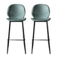 Industrial Faux Leather Bar Stool Patio Bar Stool with Metal Legs