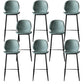 Industrial Faux Leather Bar Stool Patio Bar Stool with Metal Legs