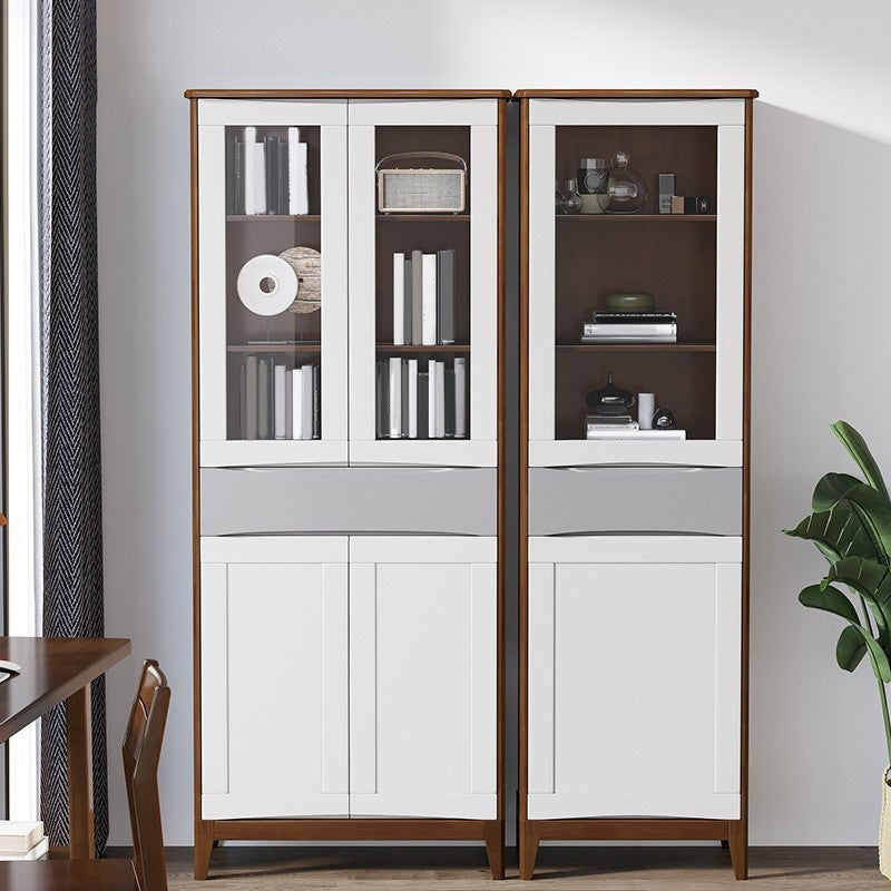 Scandinave Oak Display Standing Standard 16 "W Cabinet d'affichage avec portes