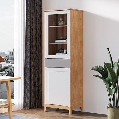 Scandinave Oak Display Standing Standard 16 "W Cabinet d'affichage avec portes